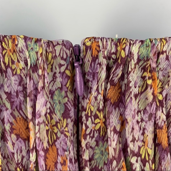 Decode 1.8 Lavendar Floral Print Spaghetti Strap 100% Silk Dress - Picture 6 of 15